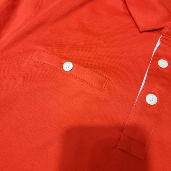 Nike Golf Dry Dri-Fit OLC Polo Collar Shirt Habanero Red AT8940-634 Small S - Picture 5 of 7